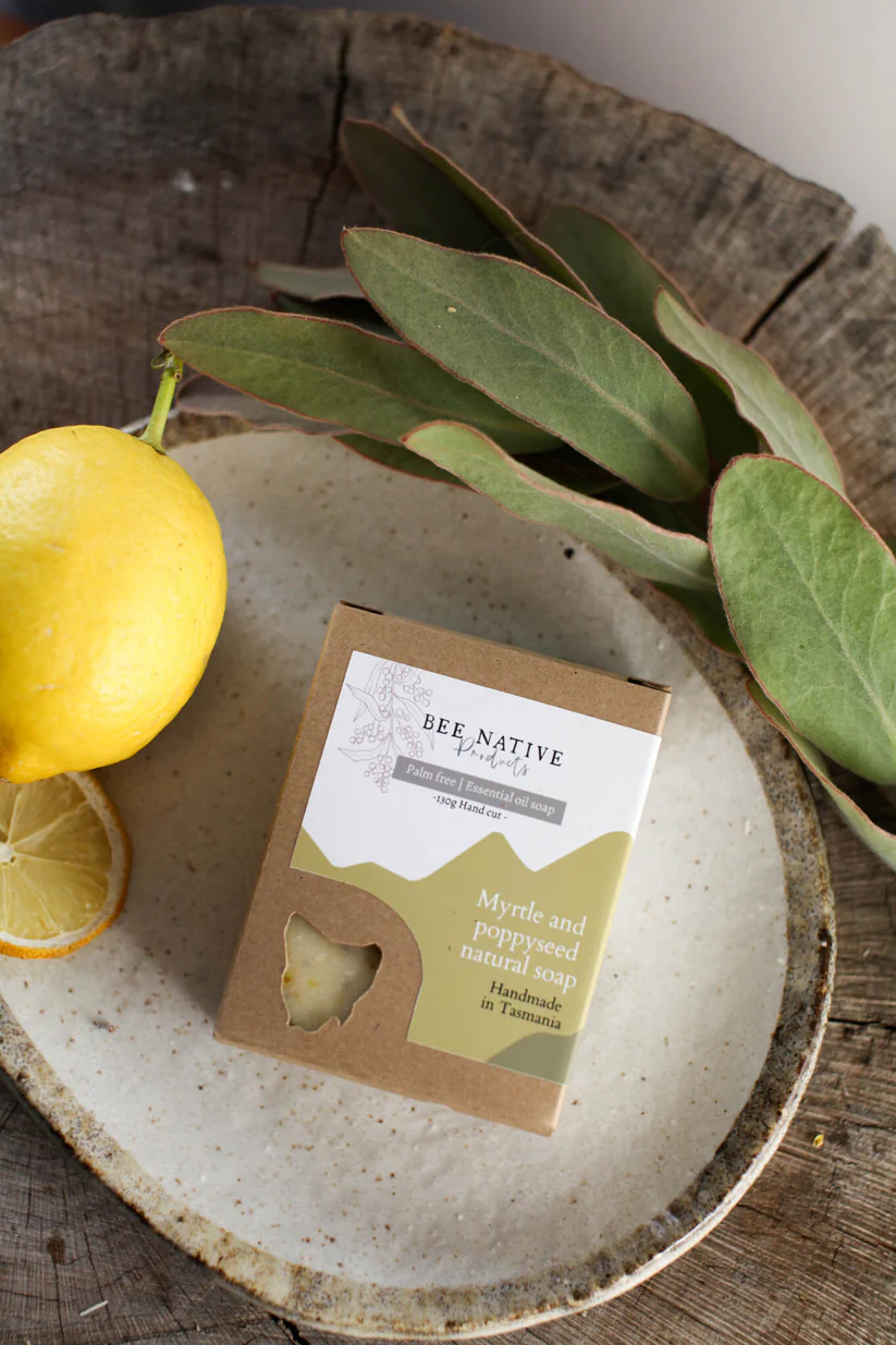 Natural scrub soap - Lemon myrtle & Poppyseed